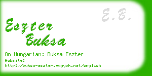 eszter buksa business card